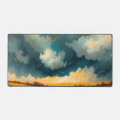 Blue Herfst Mountain Desk Mat - Autumn Natuur Desk (Voorkant)
