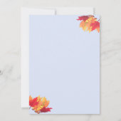 Blue Herfst Sky Thanksgiving Kaart (Achterkant)