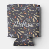 Blue Herfst Woodland Natuur Pattern Blikjeskoeler (Achterkant)