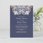 Blue Heritage Invitation Kaart (Staand voorkant)