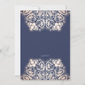 Blue Heritage Invitation Kaart (Achterkant)