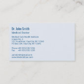 Blue Hermes Rod Caduceus Water Ripples Medical Visitekaartje (Achterkant)