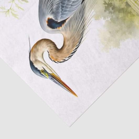 Blue Heron 1 Decoupage Papier (Detail)