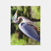 Blue Heron 1 Fleece Deken (Voorkant)