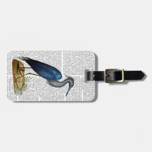 Blue Heron 3 2 Bagagelabel (Voorkant horizontaal)