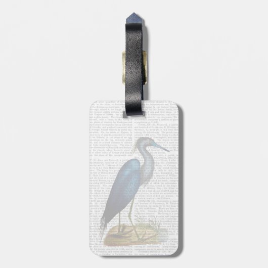 Blue Heron 3 2 Bagagelabel (Achterkant verticaal)
