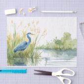Blue Heron 7 Decoupage Papier (Craft)