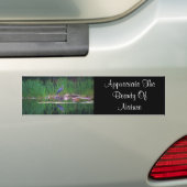 Blue Heron Appreciate Natuur Bumpersticker (Op auto)