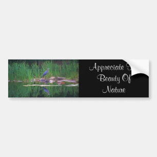 Blue Heron Appreciate Natuur Bumpersticker