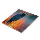 Blue Heron at Sunrise Tegeltje (Zijkant)