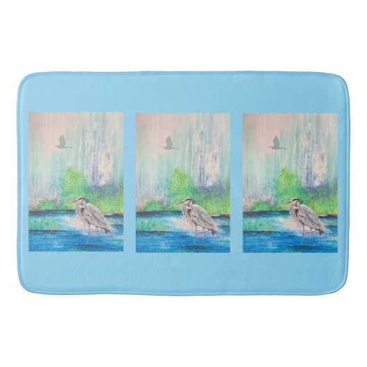 Blue Heron Bath Mat (Voorkant)