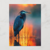 Blue Heron bij zonsopgang Briefkaart (Voorkant)