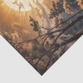 Blue Heron bij zonsopgang Decoupage Tissuepapier (Detail)