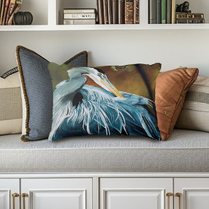 Blue Heron Bird Accent Kussen