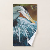 Blue Heron Bird Bad Handdoek (Handdoek)