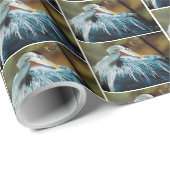 Blue Heron Bird Cadeaupapier (Rol Hoek)
