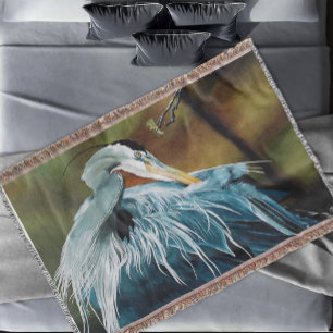Blue Heron Bird Deken