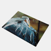 Blue Heron Bird Deurmat (Schuin)