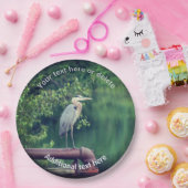 Blue Heron Bird Natuur Gepersonaliseerde Partij Papieren Bordje (Feest)