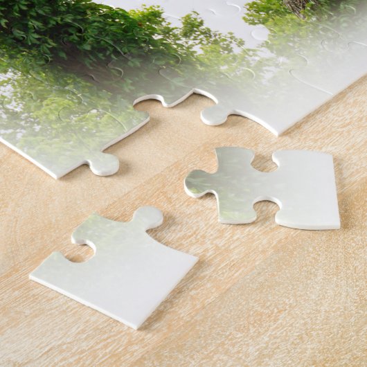 Blue Heron Bird Perched op een Tree Natuur Art Legpuzzel (Zijkant)