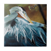 Blue Heron Bird Tegeltje (Voorkant)