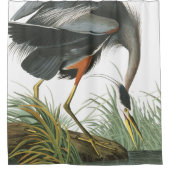 Blue Heron Birds Audubon Wildlife Showgordijn Douchegordijn (Voorkant)