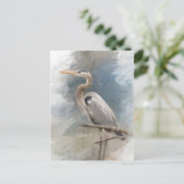 Blue Heron Briefkaart (Staand voorkant)