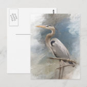 Blue Heron Briefkaart (Voorkant / Achterkant)