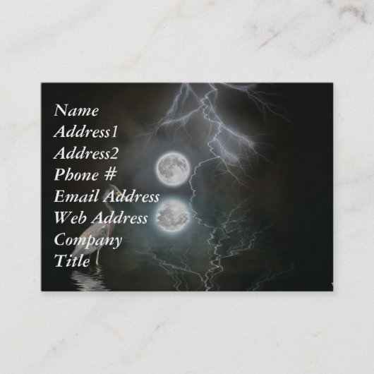 Blue Heron Business Kaart Visitekaartje (Voorkant)