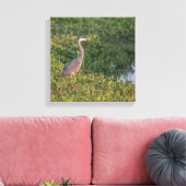 Blue Heron Canvas Afdruk (Insitu (Woonkamer))