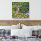 Blue Heron Canvas Afdruk (Insitu (Slaapkamer))