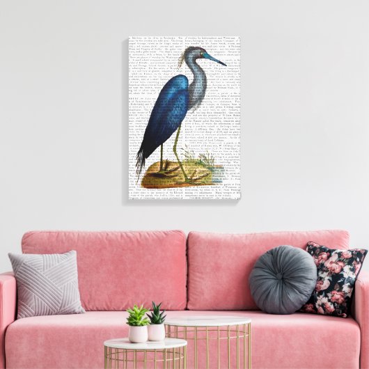 Blue Heron Canvas Afdruk (Insitu (Woonkamer))