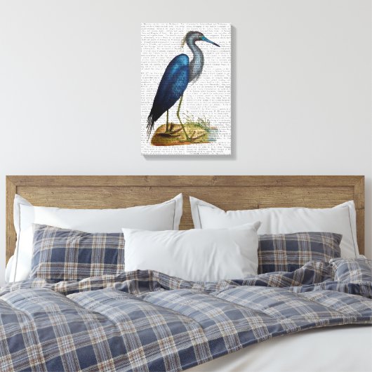 Blue Heron Canvas Afdruk (Insitu (Slaapkamer))
