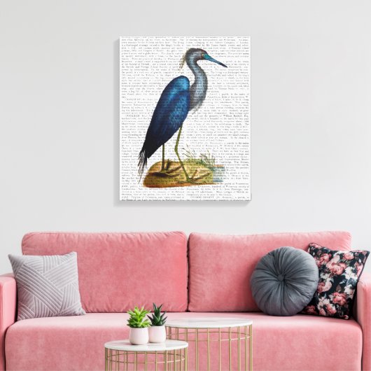 Blue Heron Canvas Afdruk (Insitu (Woonkamer))