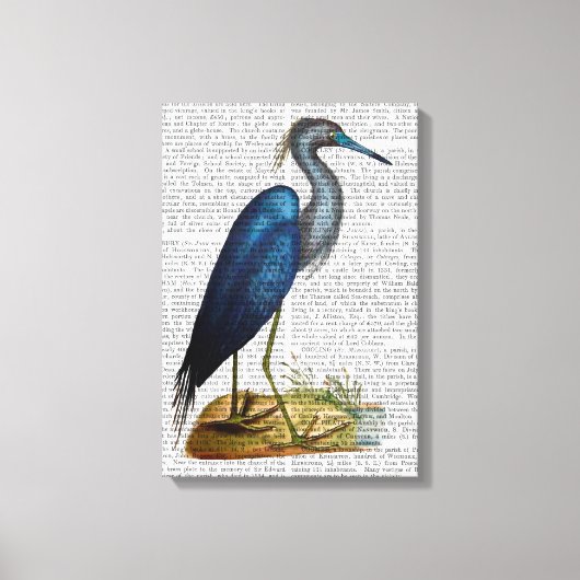 Blue Heron Canvas Afdruk (Voorkant)