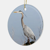 Blue Heron Ceramic kerstversiering Keramisch Ornament (Links)