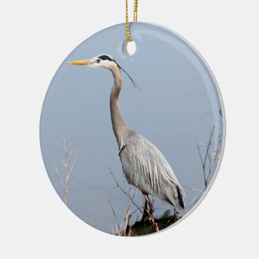 Blue Heron Ceramic kerstversiering Keramisch Ornament (Links)