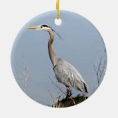 Blue Heron Ceramic kerstversiering Keramisch Ornament (Achterkant)