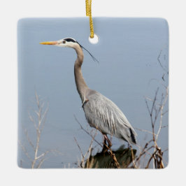 Blue Heron Ceramic kerstversiering Keramisch Ornament