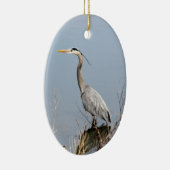 Blue Heron Ceramic kerstversiering Keramisch Ornament (Rechts)