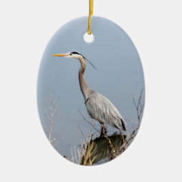 Blue Heron Ceramic kerstversiering Keramisch Ornament