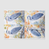 Blue Heron Collage 1 Decoupage Papier (Voorkant)