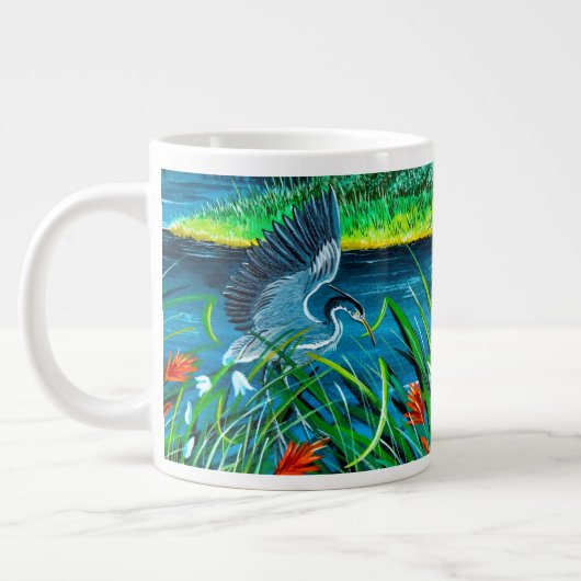 Blue Heron Couple Coffee Cup Grote Koffiekop (Links)
