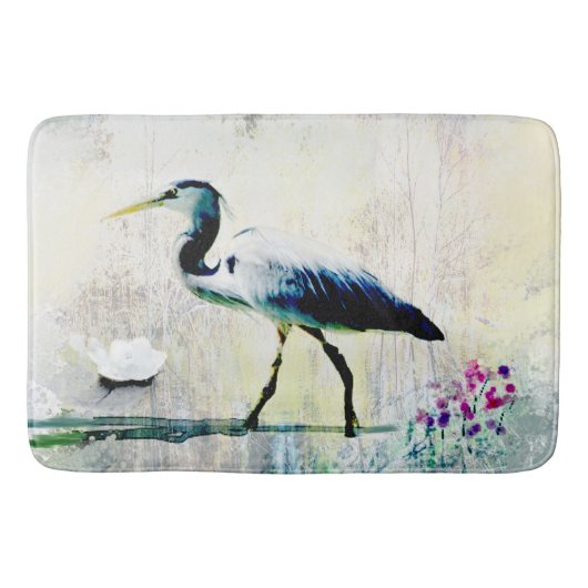Blue Heron Custom Bath Mat (Voorkant)