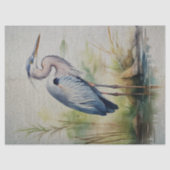 Blue Heron Decoupage Tissue Paper Tissuepapier (Voorkant)