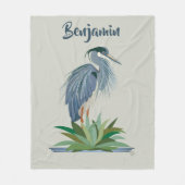 Blue Heron Fleece Blanket (Voorkant)