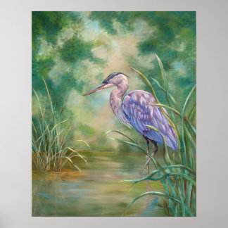 Blue Heron Gevist Poster