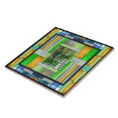 Blue Heron Glas in lood Tegeltje (Zijkant)