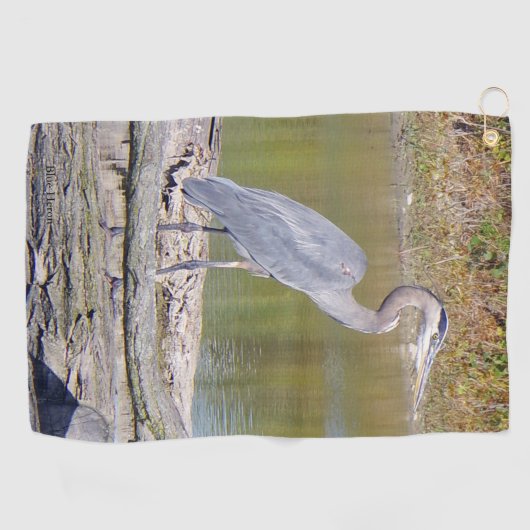 Blue Heron Golfhanddoek (Horizontaal)