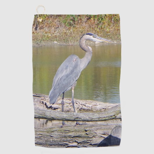 Blue Heron Golfhanddoek (Voorkant)